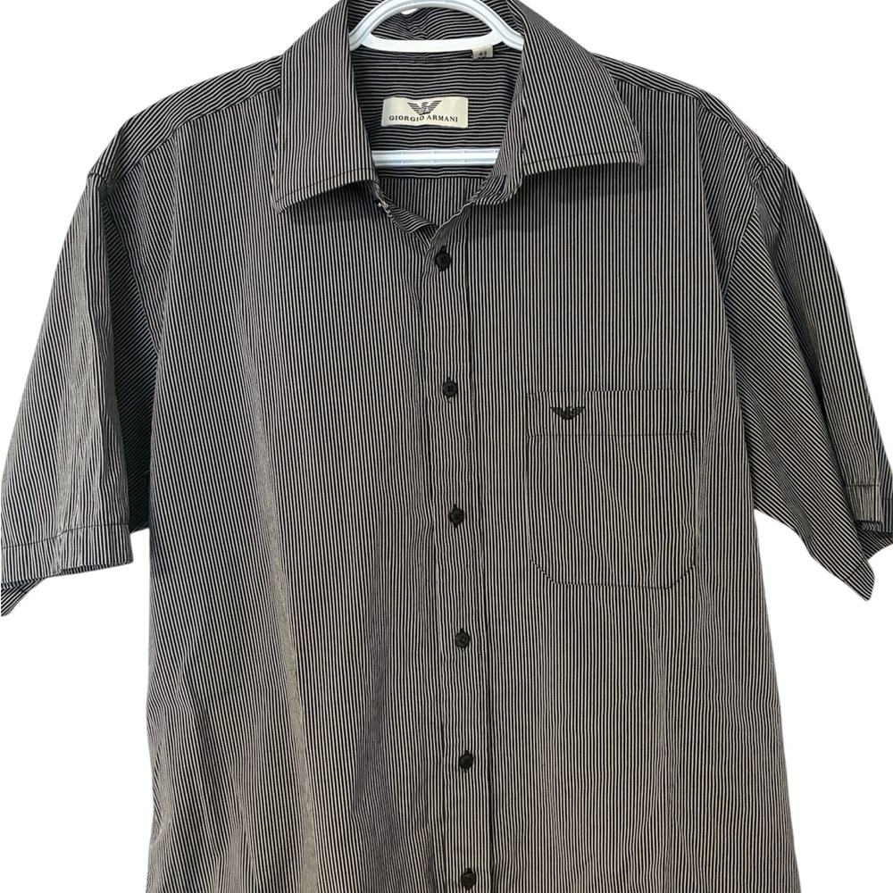 Giorgio Armani  100% Cotton Short Sleeve Shirt – Made in Italy